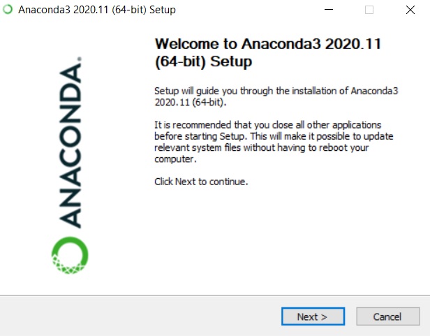 Figure 6: Installing Anaconda